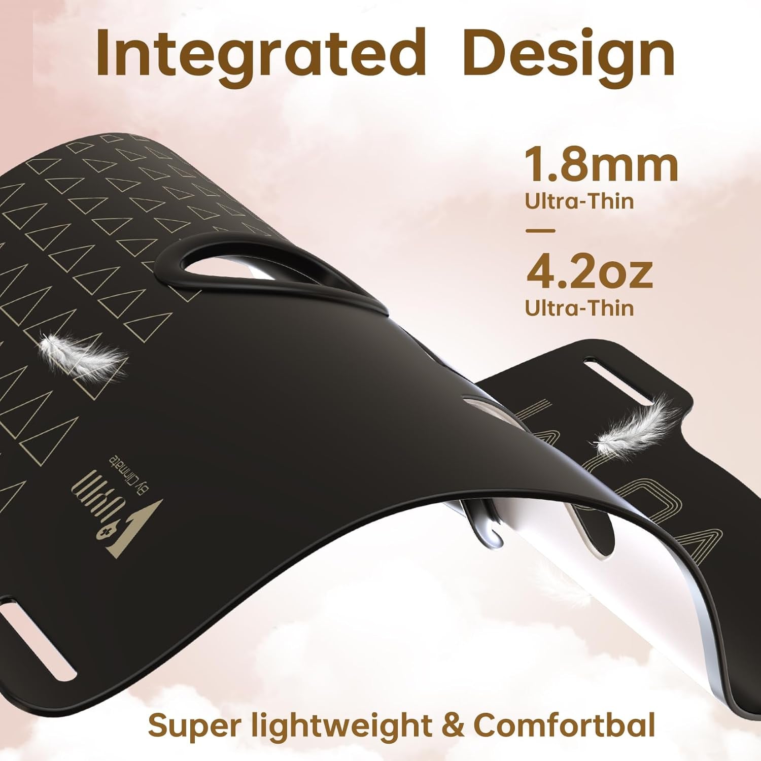 Red Light Therapy Mask for Facial Skincare, Lightweight and Thin with Cordless LCD Controller 292 Leds, Red Light Therapy for Face Brightening anti Aging, Use at Home Travel